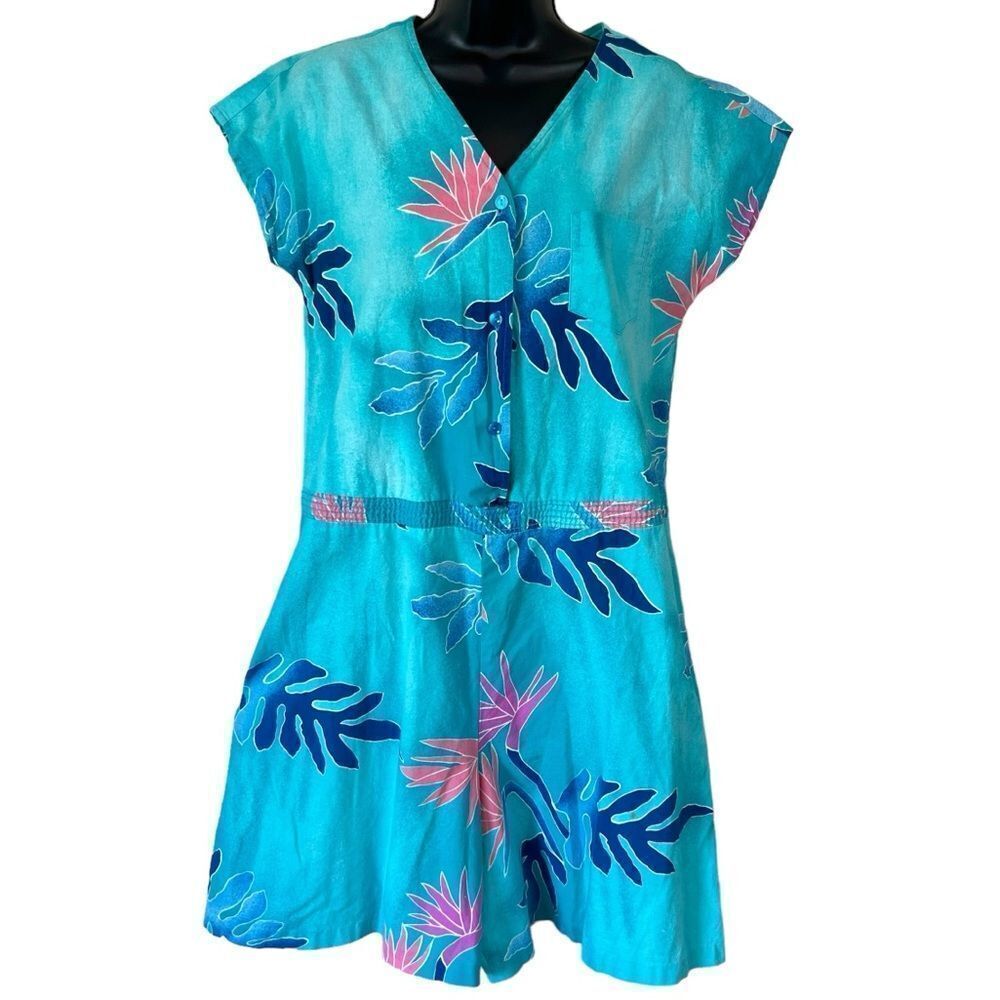 Vintage 80’s Hilo Hattie Hawaiian Print Romper